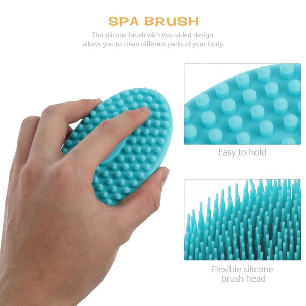 2Pcs Baby Silicone Body Brushes Practical Bath Brushes Shower Bath Brushes