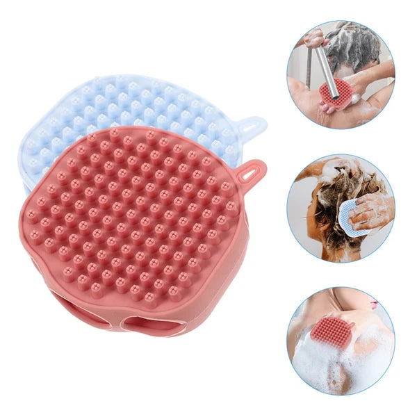 2 Pcs Shampoo Bath Brush Travel Child Body Scrub Shower Scrubber