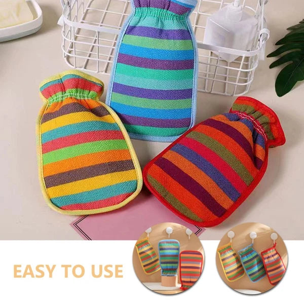 3 Pcs Bath Towel Gloves Bathing Accessories Back Brush for Shower Men