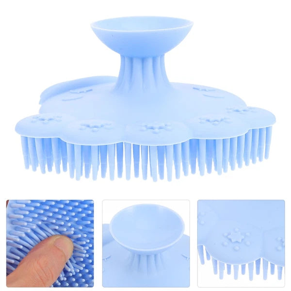 2 Pieces Silicone Shampoo Bath Massage Shower Scrubber