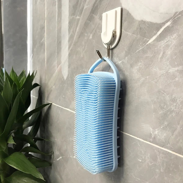 2 Pcs Silicone Shampoo Man Shower Scrubber for Body Brushes
