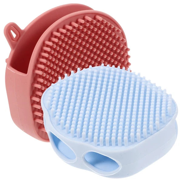 2 Pcs Shampoo Bath Brush Travel Body Exfoliator Scrubber Scrubbing