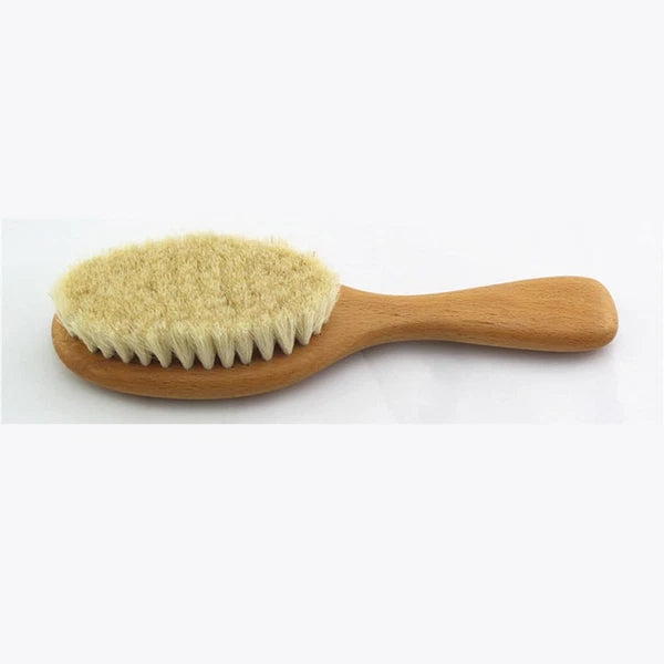 8.86” Short Handle Dry Bath Body Brush Scrubber, Wood Handle Natural Soft Woo...