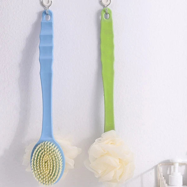 3 Pcs Bathroom Brush Flower Set Back Shower Scrubber Double Sided