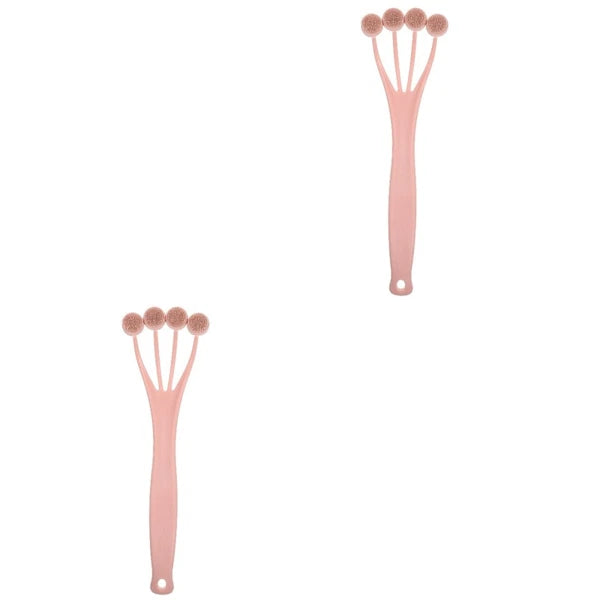 2 Pieces Exfoliating Bath Brush Back for Shower Scrubber with Long Handle