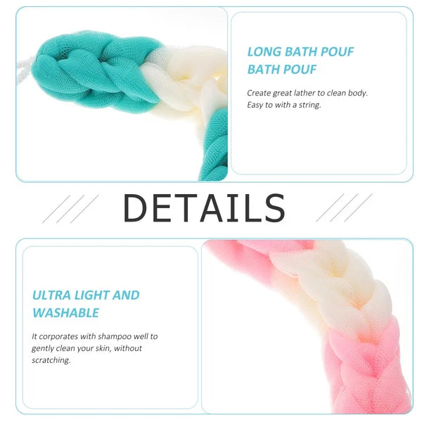 3 Pcs Bath Towel Man Body Loofah Exfoliator Exfoliating Shower Pouf