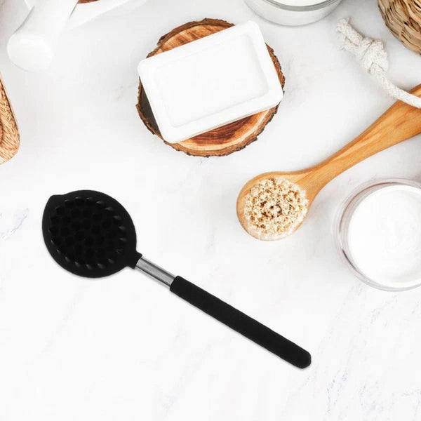 Silicone Bath Brush Man Skin Exfoliating Back Scrubbing Shower Body Scrubber