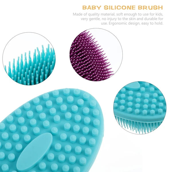 2Pcs Baby Silicone Body Brushes Practical Bath Brushes Shower Bath Brushes
