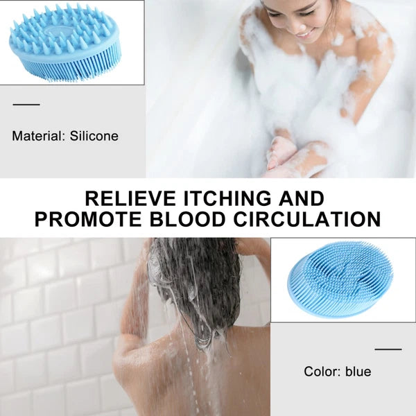 2 Pcs Bath Massage Handheld Scrubber Silicone Brushes
