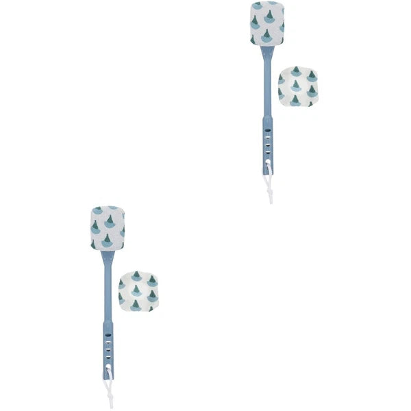 2 pcs Household Bath Brush Practical Shower Brush Back Cleaning Brush for