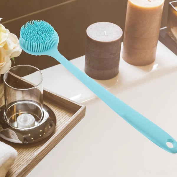 Long Handle Bath Brush Silicone Exfoliator Body Scrubber for The Shower