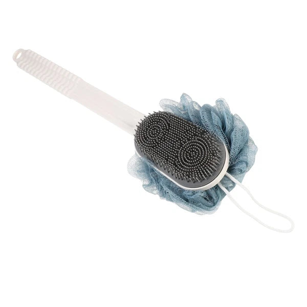 Back Rub Bath Brush Man Silicone Scrubber for Shower Body Long Handle