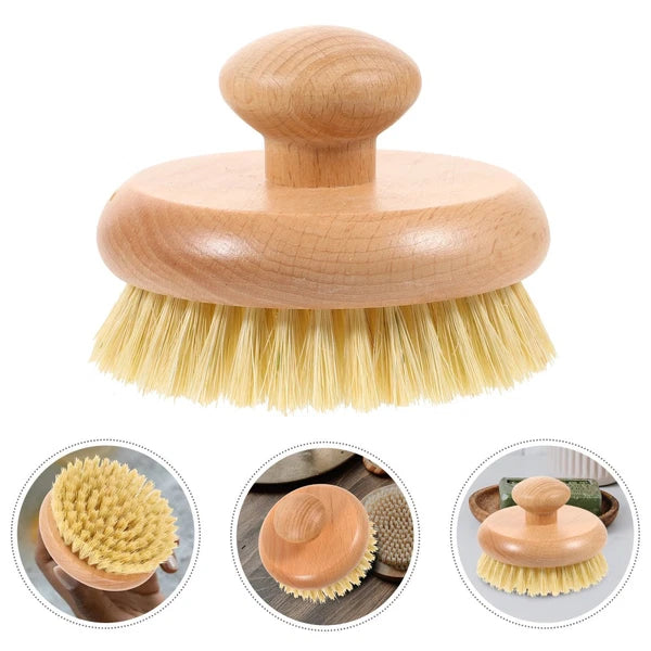 1pc Practical Round Handle Body Brush Easy Cleaning Brush Bathing Supplies