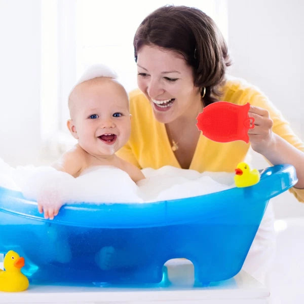 Silicone Shampoo Brush Bath Shower Baby Child Brushes for Exfoliating Scrubber