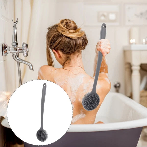 Bath Brush Body Scrubber Elderly Skin Exfoliator Silicon Back Loofah Shower