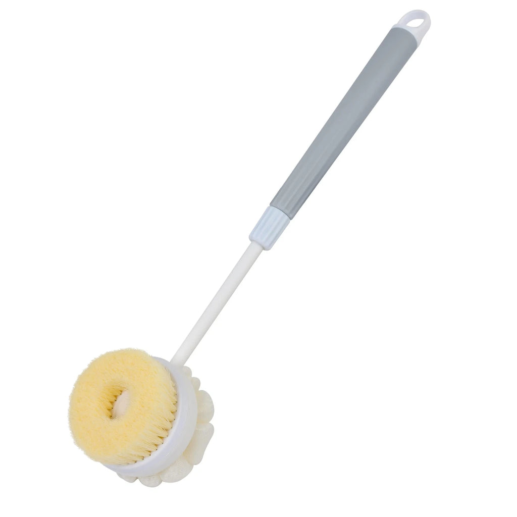 Back Scrub Brush for ShowerRetractable Double-Sided Long Handle Antiskid Bath...
