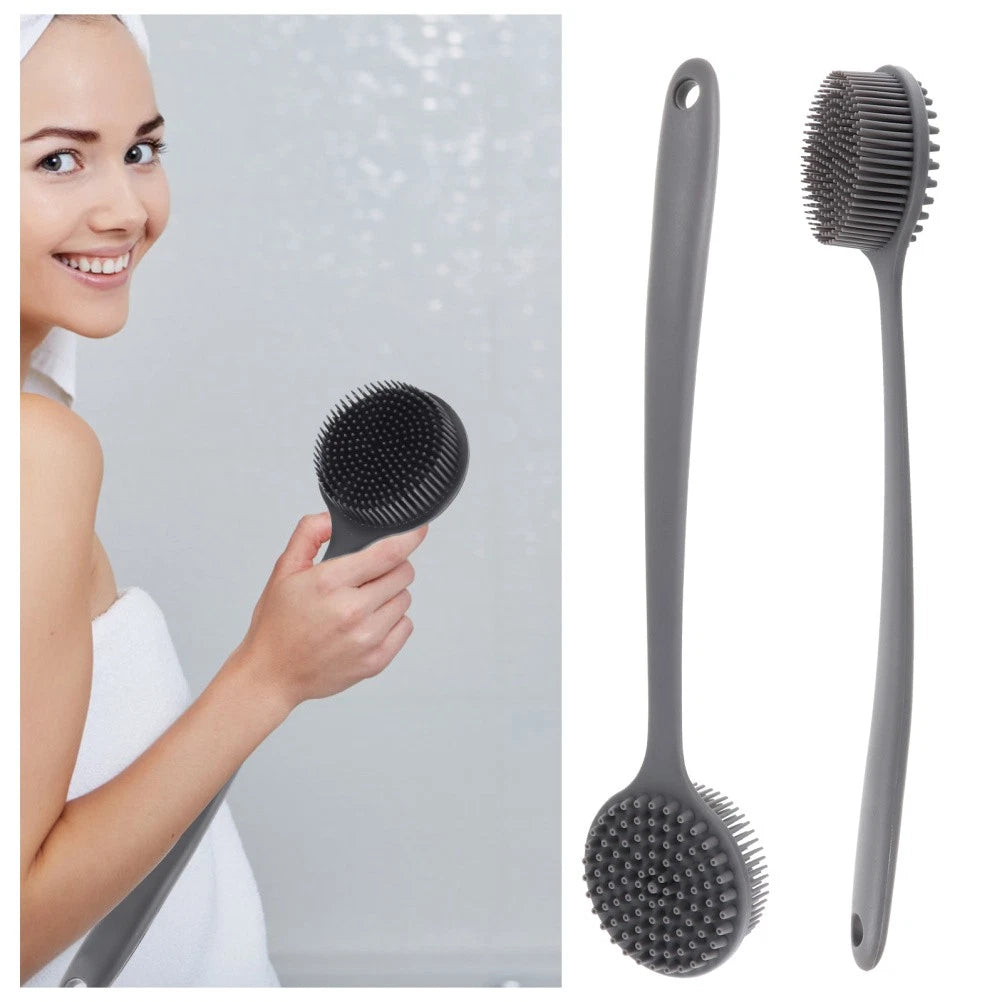 Bath Brush Body Scrubber Elderly Skin Exfoliator Silicon Back Loofah Shower