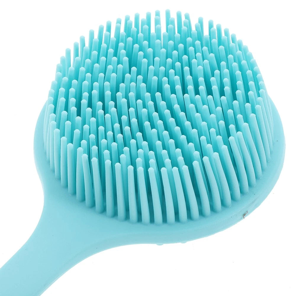 Long Handle Bath Brush Silicone Body Scrubber Exfoliator Exfoliation