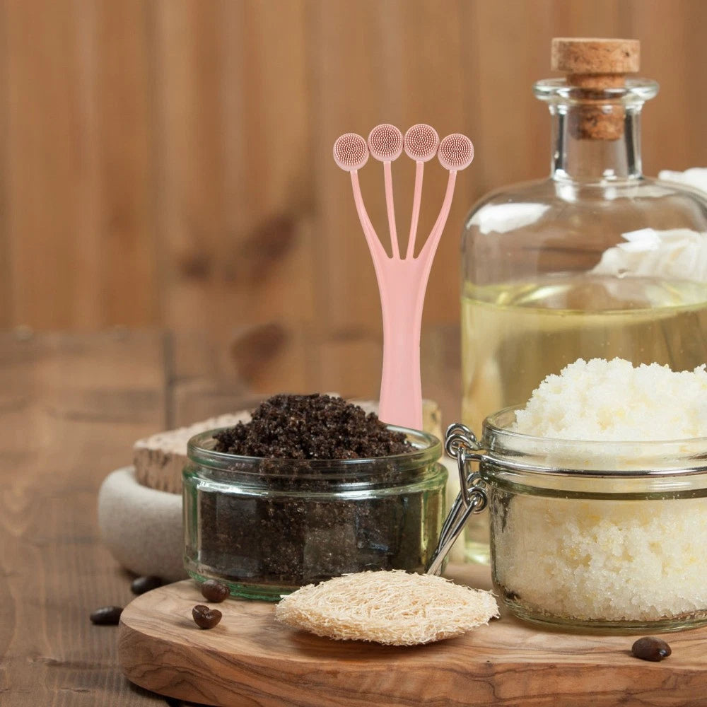 5 Pack Exfoliating Bath Brush Shower Back Scrubber for Women Tool