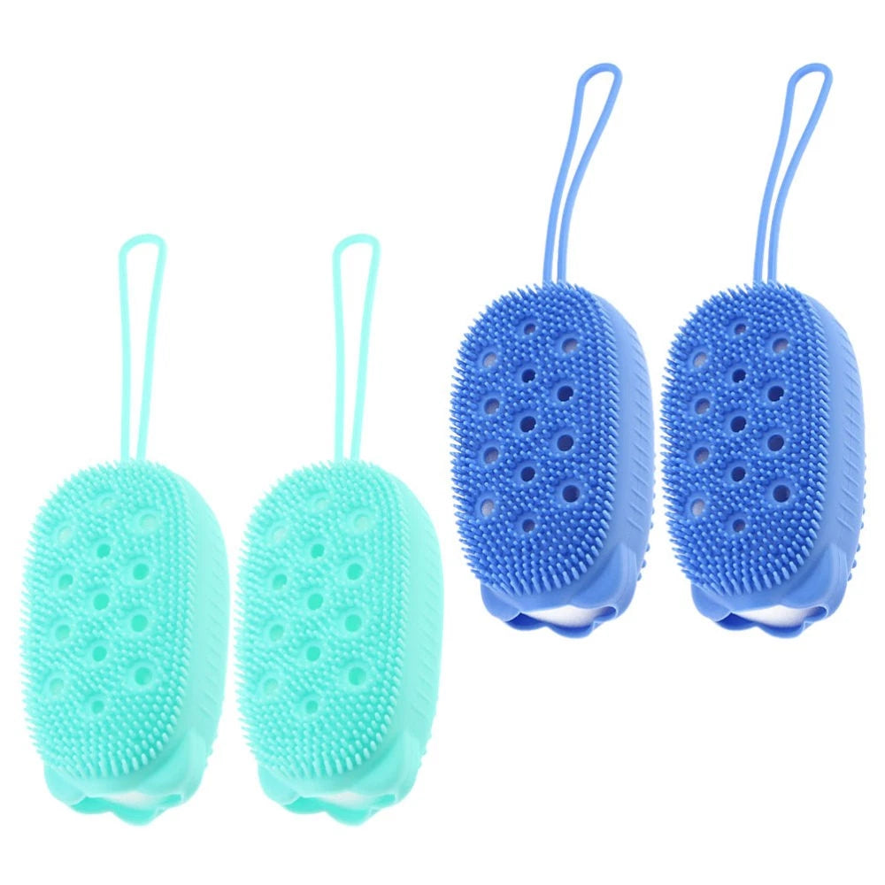 4 Pcs Scrub Brush Shower Scrubber for Body Child Baby Bath Brushes