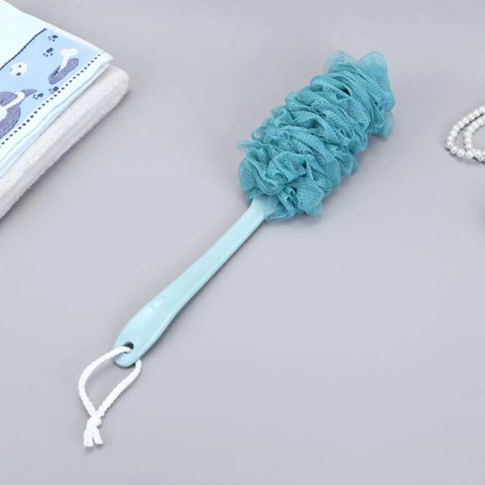 Bath Sponge Back Cleaner Brush and Towel Shower Scrubber Long Handle