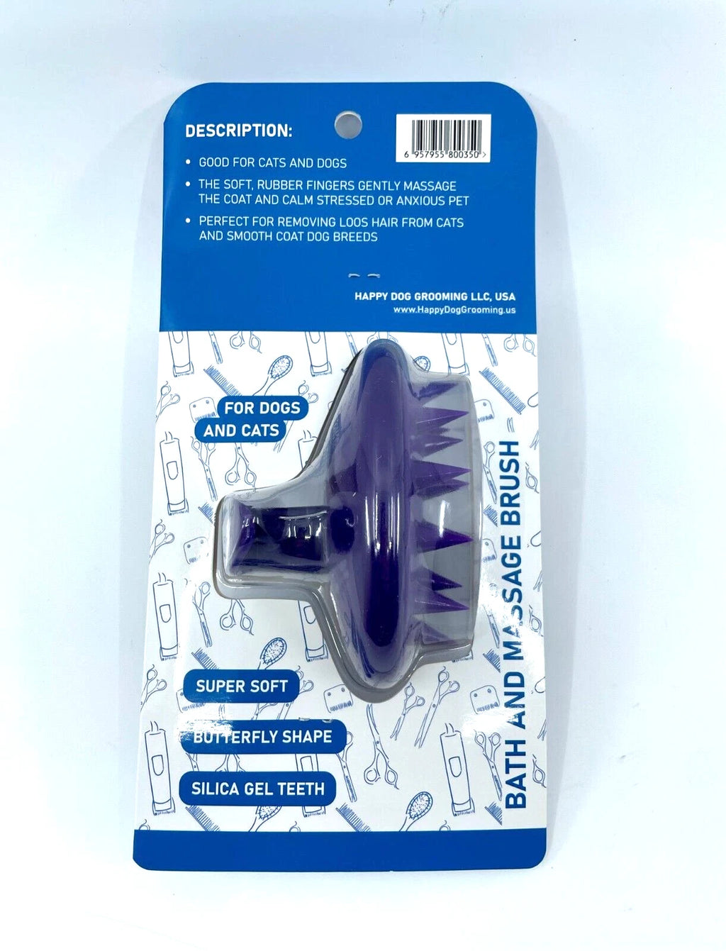 Massager Shampoo Brush Super Soft Bath and Massage Brush For Dogs