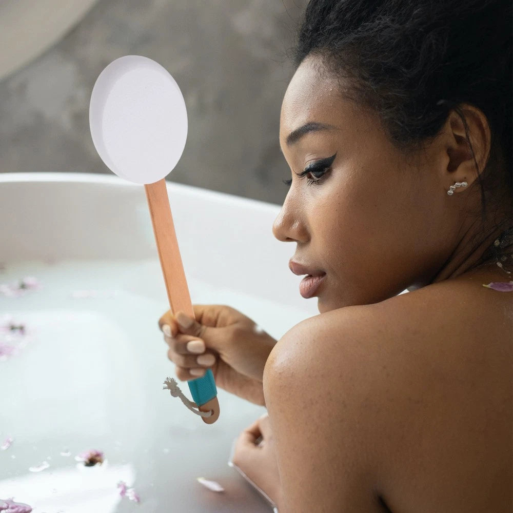 Bath Brush Shower Scrubber for Body Exfoliating Loofah and Applicator Back