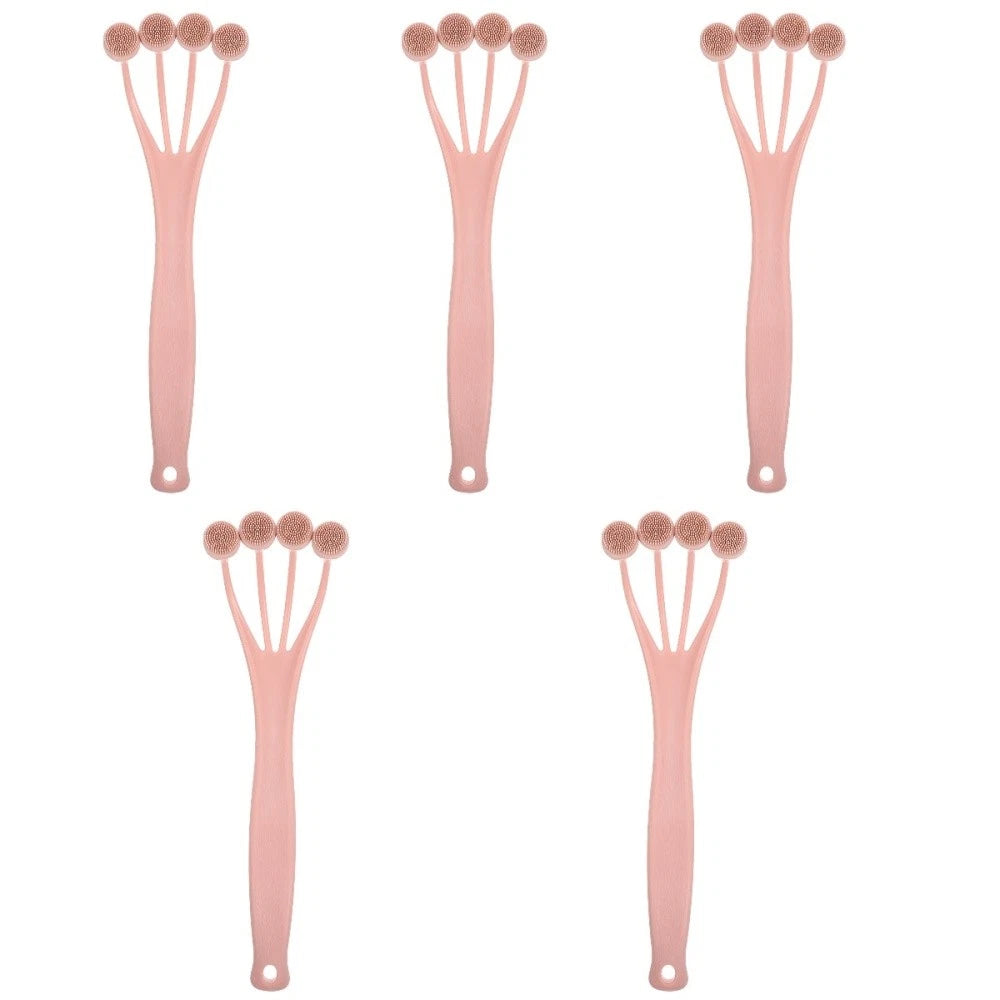 5 Pack Exfoliating Bath Brush Shower Back Scrubber for Women Tool