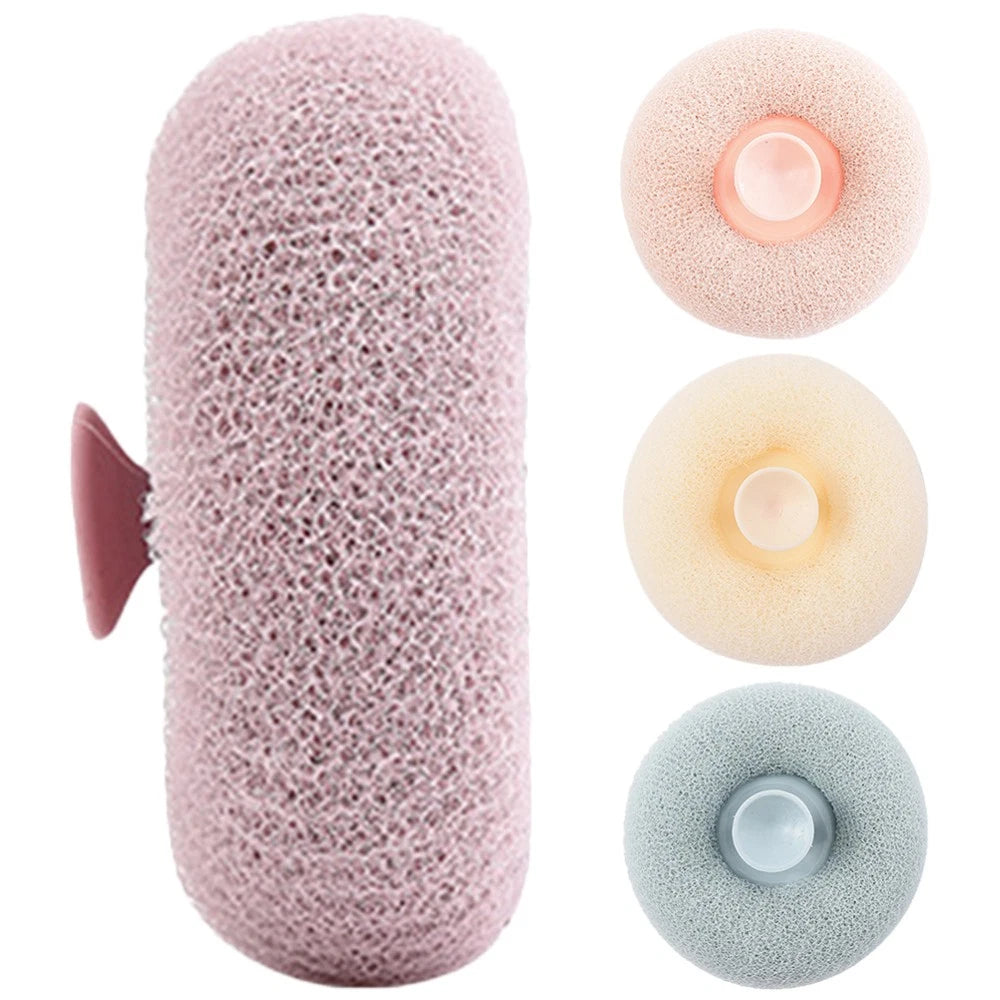4pcs Bathroom Showering Scrubber Soap Foam Making Loofah Portable Bathing