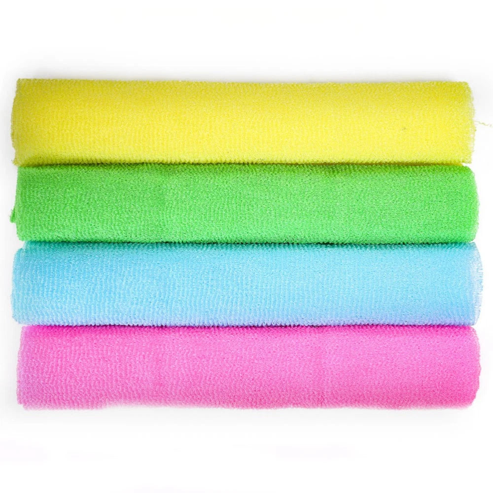 4 Pcs Bath Towel Exfoliating Back Scrubber for Shower Body Scrubbing Brush