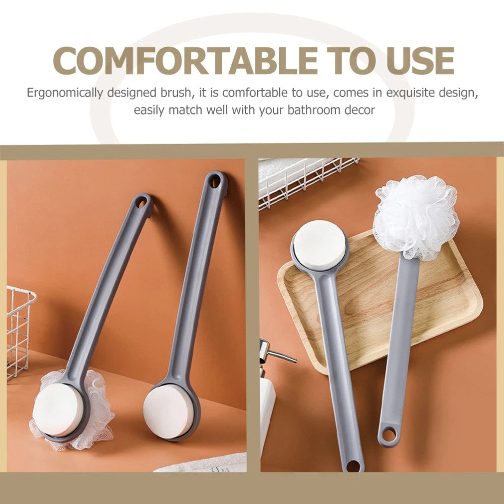 4 Pack Bath Ball Brush Child Body Shower Scrubber Exfoliating Back with Handles