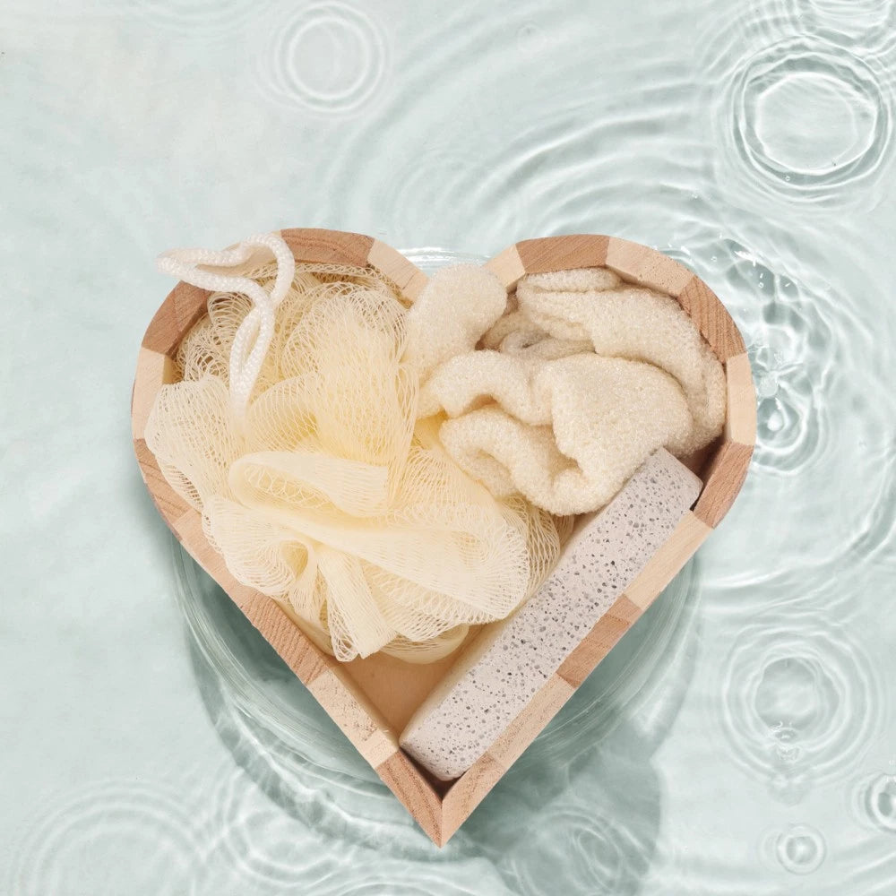 Heart-shaped Bath Brush Body Wash Sponge Back Scrubber for Shower