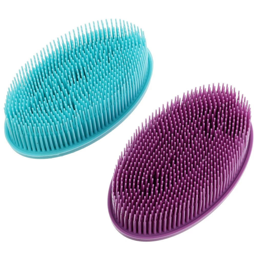 2Pcs Baby Silicone Body Brushes Practical Bath Brushes Shower Bath Brushes