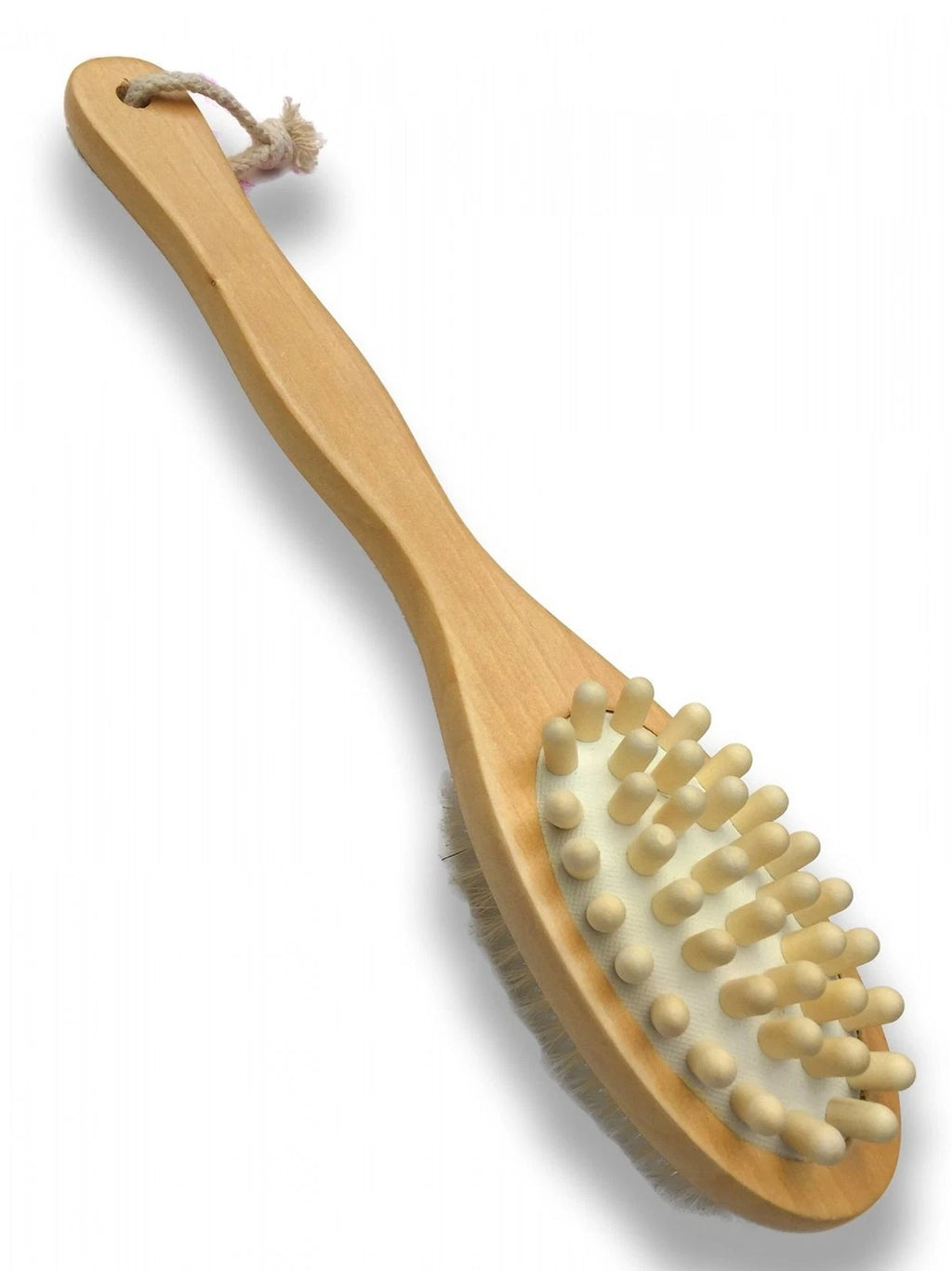 Smooth Skin Natural Bristle Bath Brush 2-in-1 Exfoliating Body Reduces Cellulite