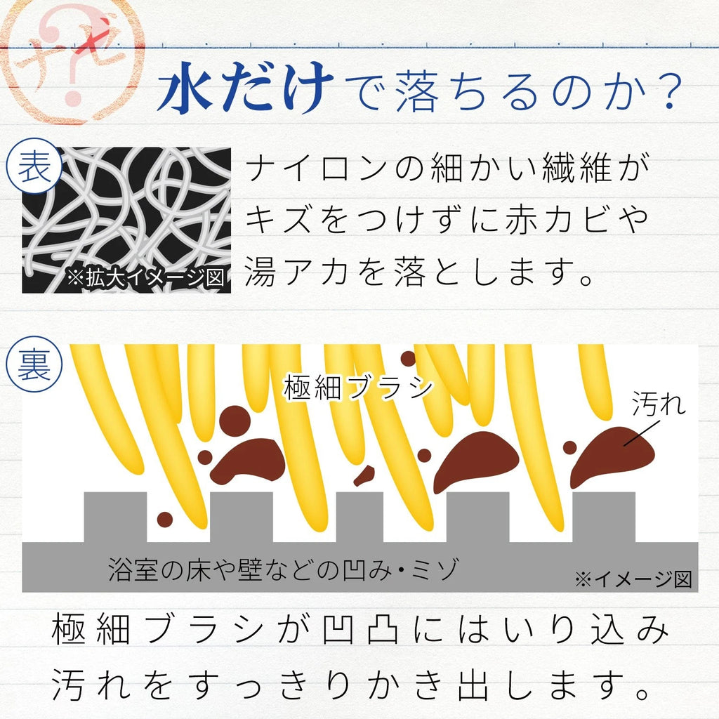 LEC Gekiochi Akakabi-kun Bath Cleaner Nylon & Brush