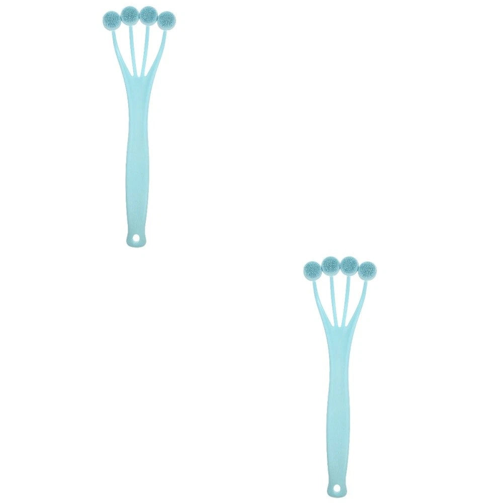 Set of 2 Exfoliating Bath Brush Miss Body with 4 Massage Heads Women Skin
