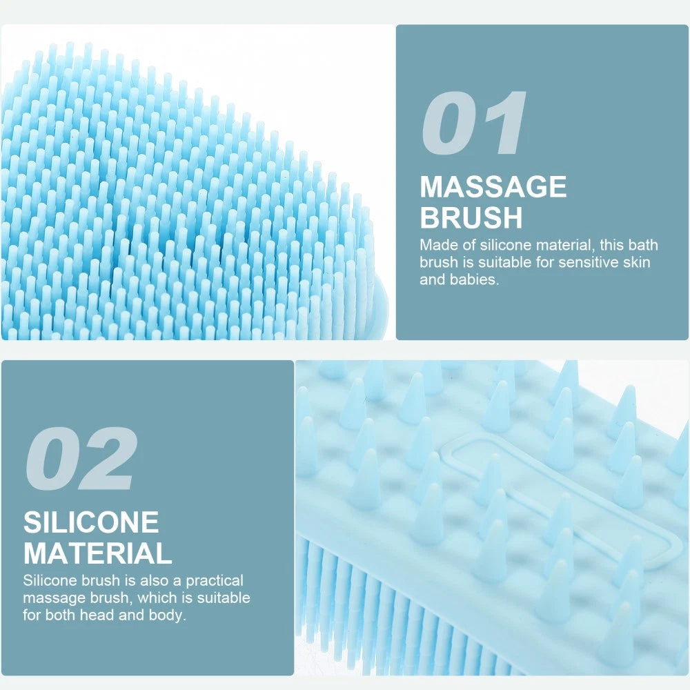 Silicone Bath Brush Man Child Shower Scrubber for Body Scrubbing