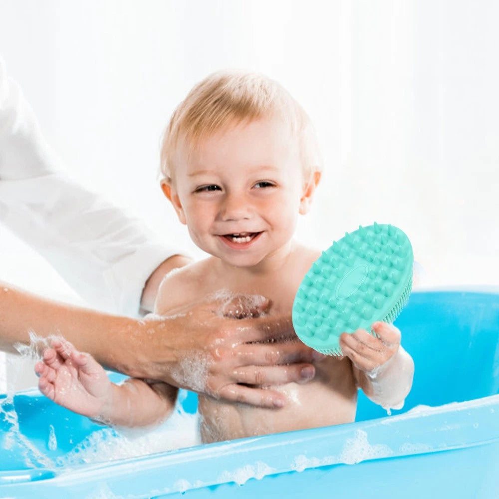 4 PCS Silicone Bath Brush Man Child Bathing Accessories Scrubbers