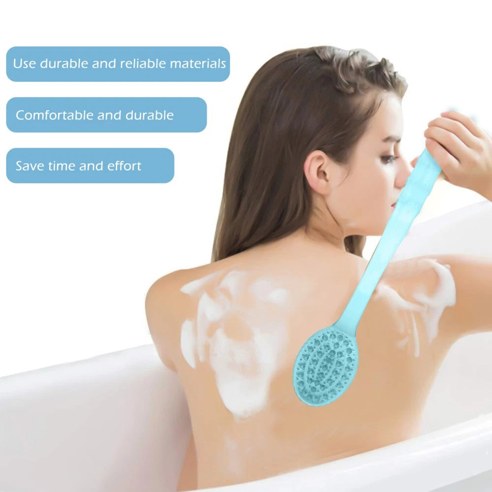 3pcs Long Handle Bath Scrubber Back Brush Massage Brush Bath Brush