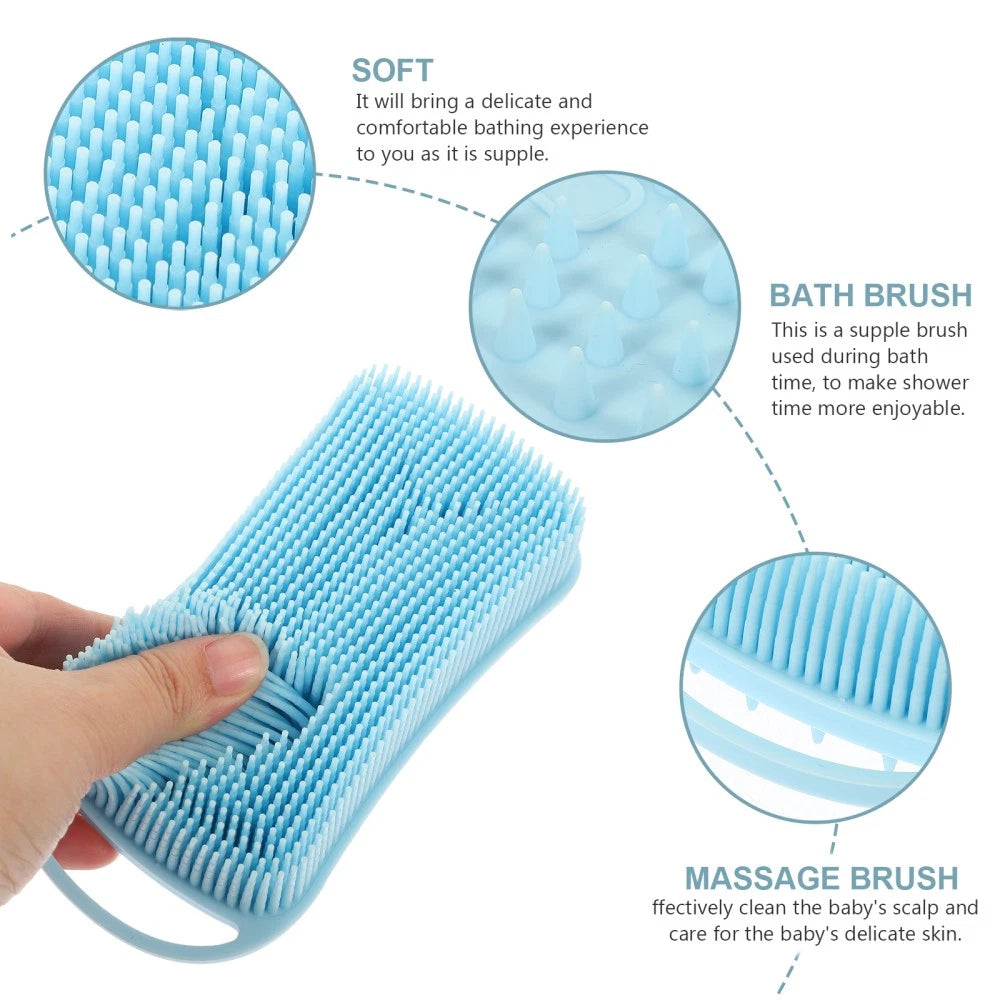 Silicone Bath Brush Man Child Shower Scrubber for Body Scrubbing