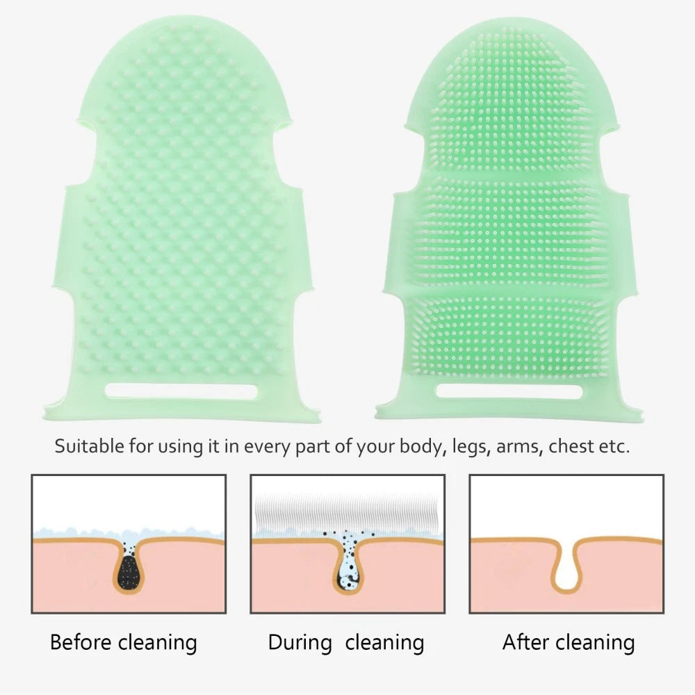 Miss Child Silicone Body Scrubber Shower Spa Mitt Exfoliator Brush