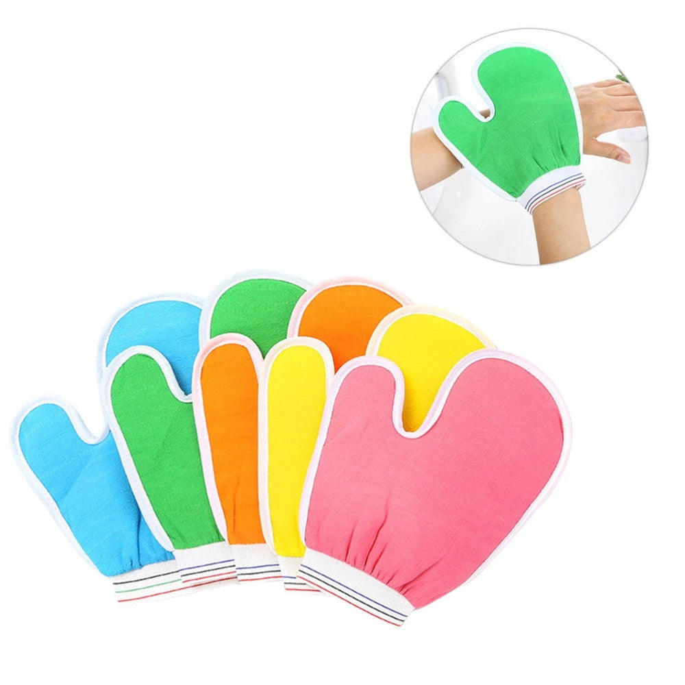 5 Pcs Bath Gloves Body Wash Mitt Scrub Brush Men and Women Bathing for Adults