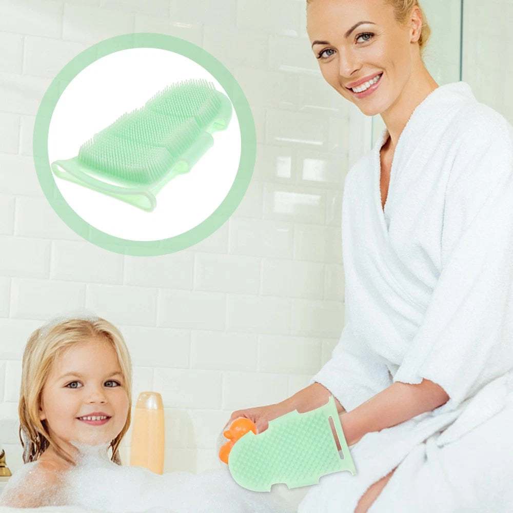 Miss Child Silicone Body Scrubber Shower Spa Mitt Exfoliator Brush