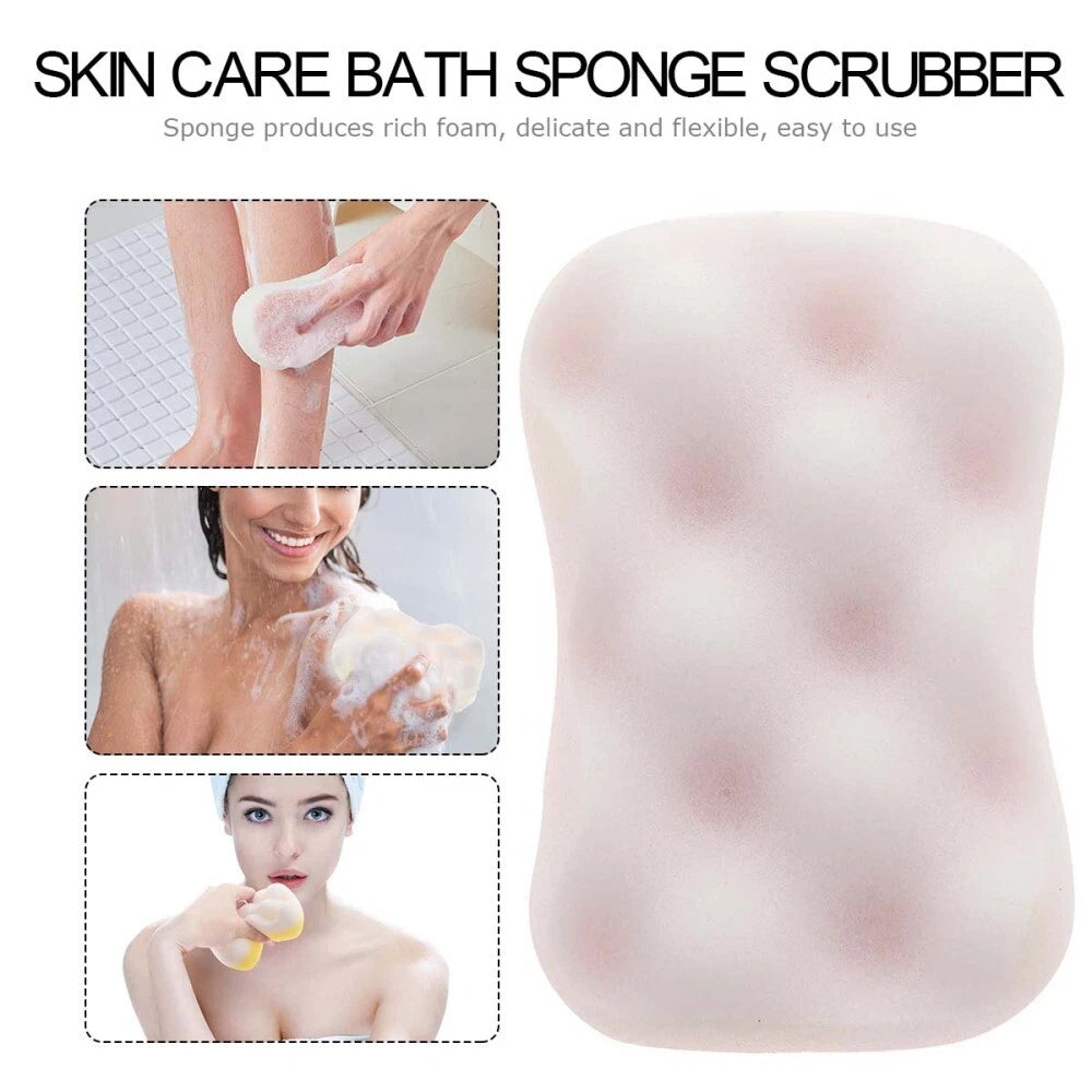4PCS Shower Bath Brushes Bath Skin-Friendly Sponges Scrubbers Bathing Tools