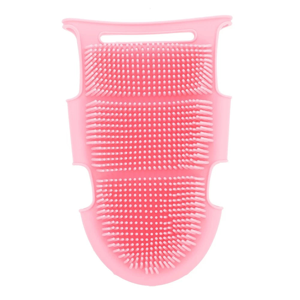 Bath Brush Elderly Miss Shower Scrubber for Body Soft Silicone Cleansing