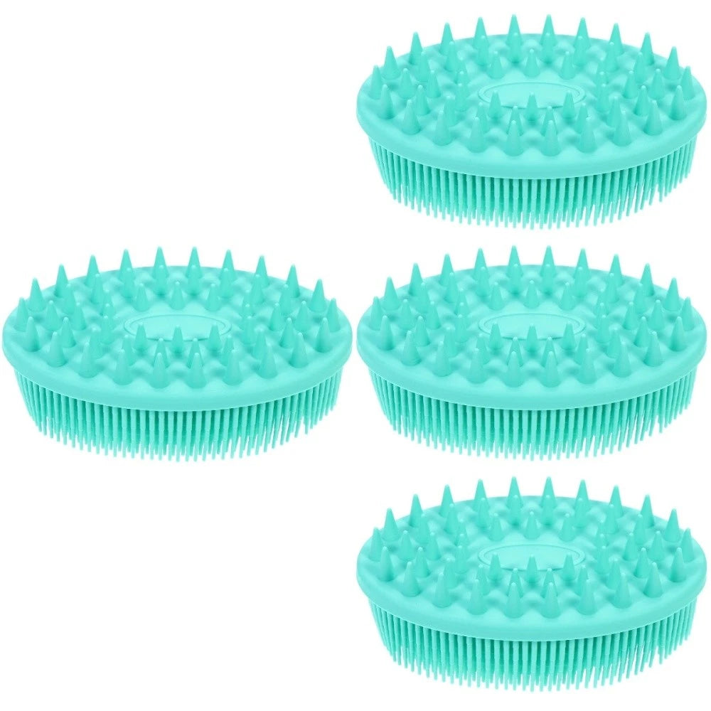4 PCS Silicone Bath Brush Man Child Bathing Accessories Scrubbers