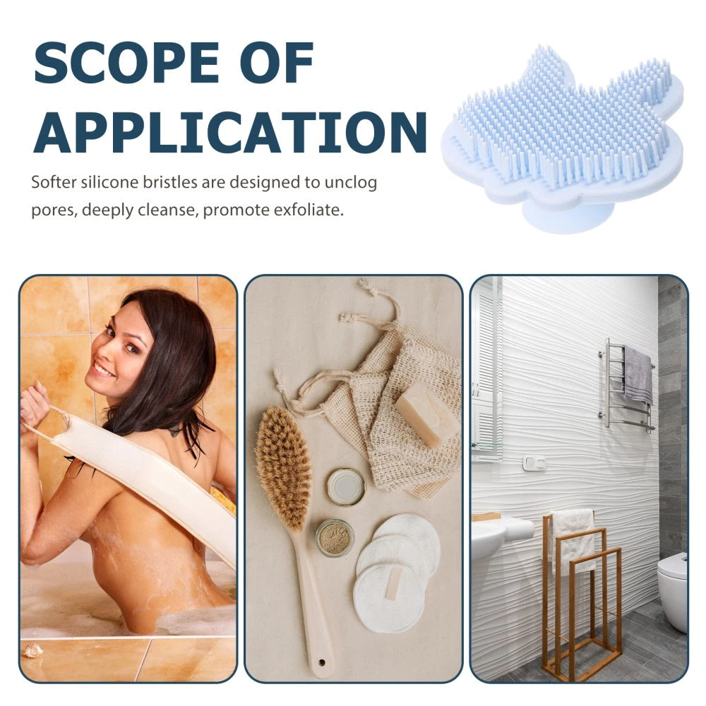Silicone Bath Brush Child Baby Shower Exfoliating Scrubber Cleaning