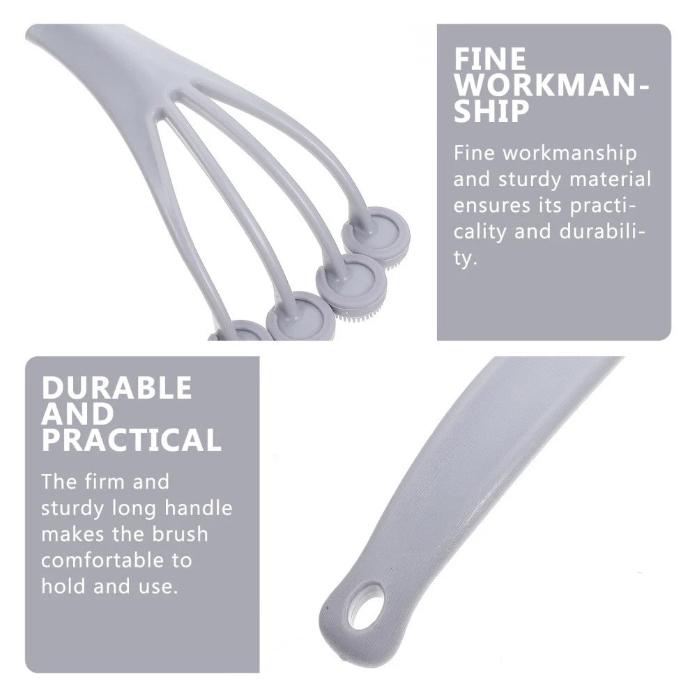 4 PCS Exfoliating Bath Brush Shower Back Massage Scrubbing with Handle