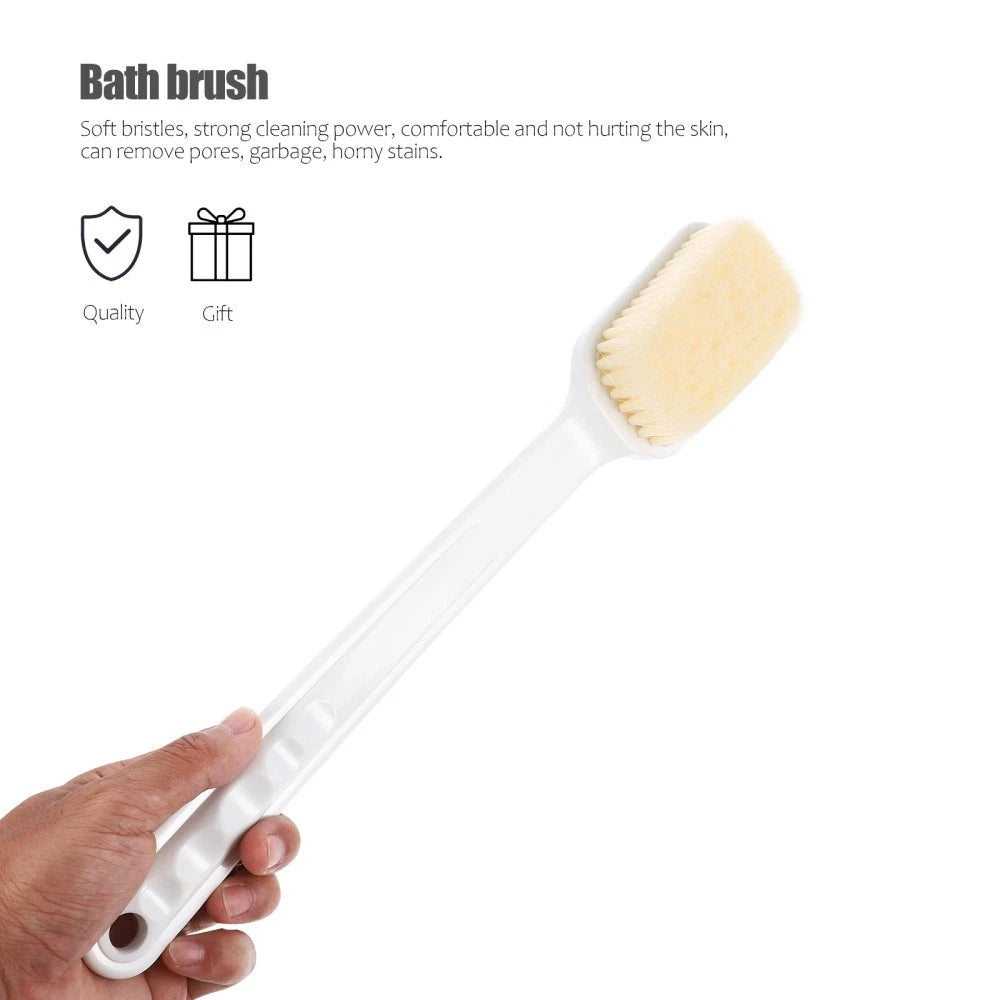 Back Scrub Brush Bath Bathing Accessories Long Handle for Shower Soft
