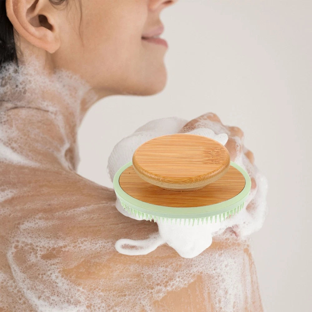 Bath Brush Exfoliating Back Scrubber for Shower Silicone Exfoliator